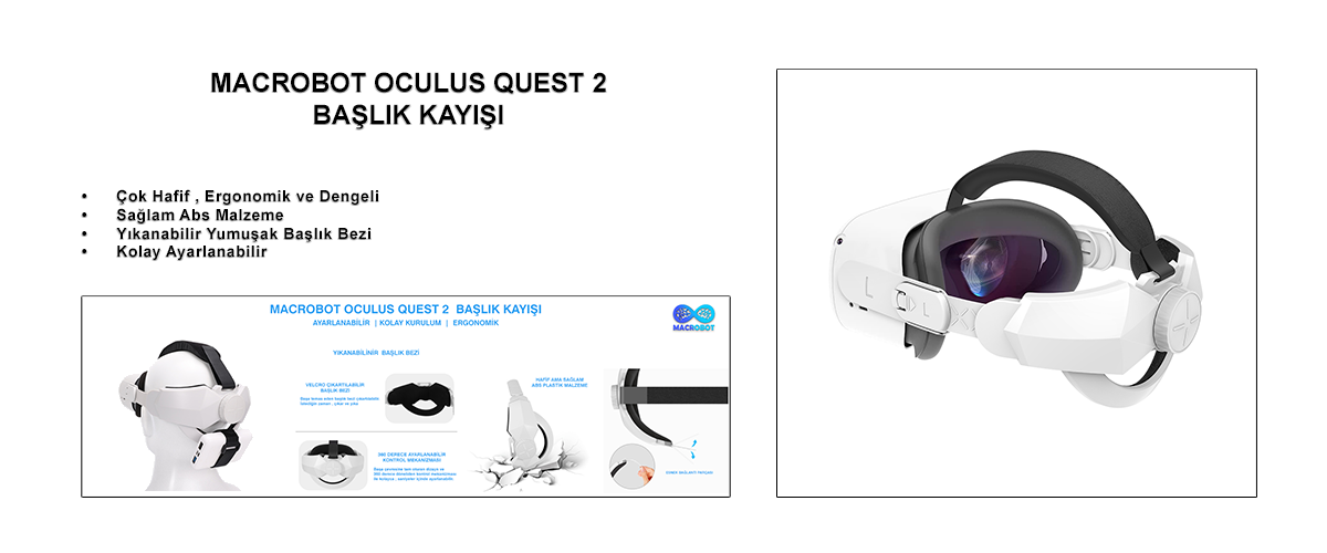 Macrobot Meta Quest 2 İçin Başlık Kayışı